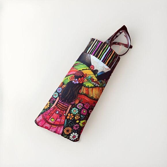 Artsy Handmade Eye Glasses Soft Case USA‎ - Picture 1 of 7